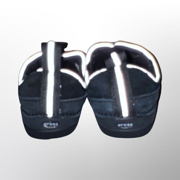 Toddler Crocs Dawson Faux Fur Black Suede Size C 7 - Picture 3 of 7